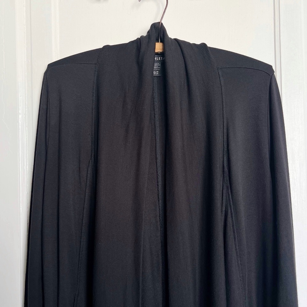 Athleta • Pranayama Long Wrap in Nirvana Knit jacket cardigan sweater black - Picture 5 of 14